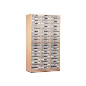 Monarch Shallow Tray Storage Unit Static with 60 Trays (6 x 10)