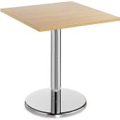 Square Bistro Table with Chrome Leg - 24 Hour Delivery