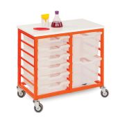 Mobile Metal Tray Storage Units with 6/12 Trays