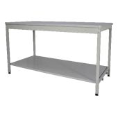 Open Mailroom Bench with Lower Shelf