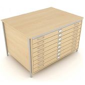 A0 Square Frame Plan Chest with Drawers