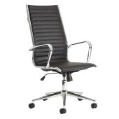Black Faux Leather Executive Leather Conference Chair - 24 Hr Delivery