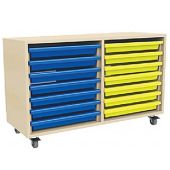 Double Column A3 Art Storage Unit with 14 Gratnells Trays