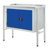 Flat Top Team Leader Workstations - Double Cupboard - 460