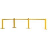 Modular Round Tube Safety Barriers - Single Rail Barrier Posts