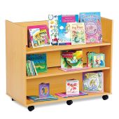 Monarch Library Unit - Double Sided - 3 Straight Shelves on Both Sides