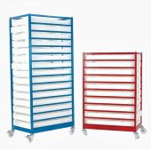 Mobile Tray Racks Complete with Polypropylene Trays