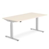 Modulus Straight Height Adjustable Desk - Silver Frame