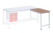 Square Tube Extension Bench - Beech Worktop