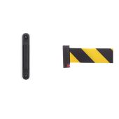 Locking Tape End and Wall Tape Receiver for Barrier Systems
