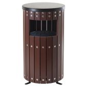 Wooden Effect Covered Bin - Round or Square